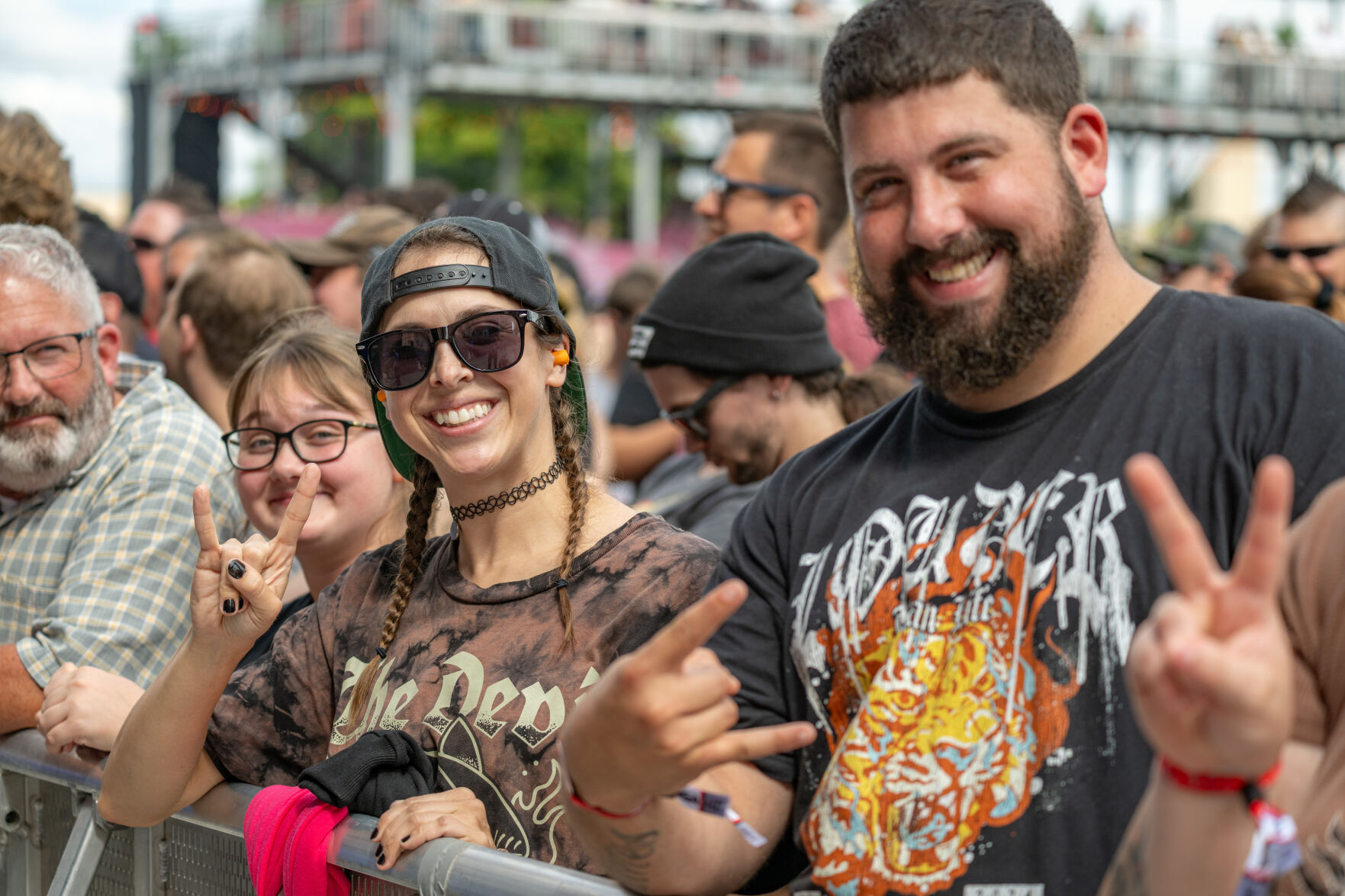 Crowds at the first day of Louder Than Life Festival